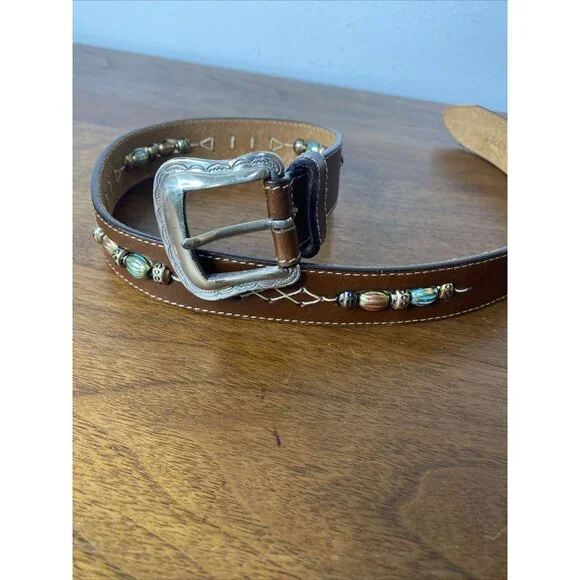 Brighton | Accessories | Brighton Brown Leather Belt Western  display picture 2